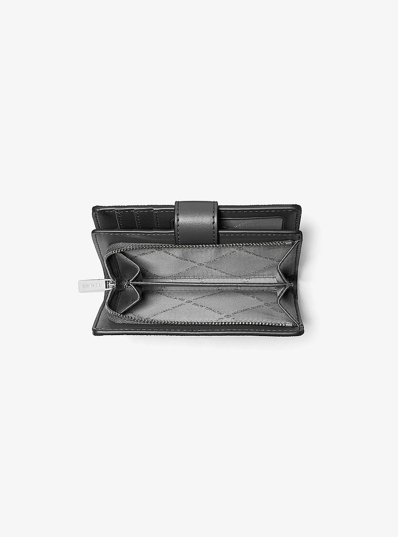 Cartera Jet Set mediana en dos tonos con logotipo in NEGRO COMBINADO | Michael Kors