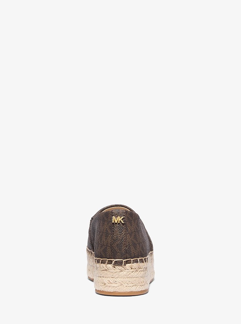 Lynn Signature Logo Platform Espadrille in BROWN | Michael Kors