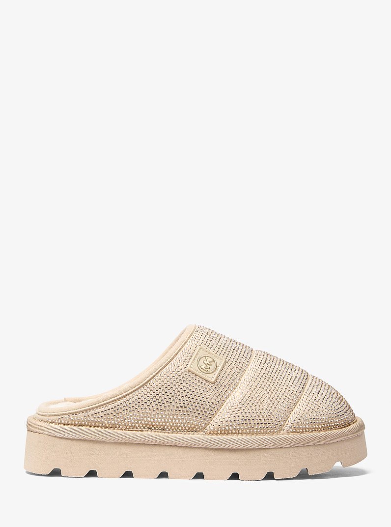 Winnie Crystal Embellished Slipper in OAT | Michael Kors