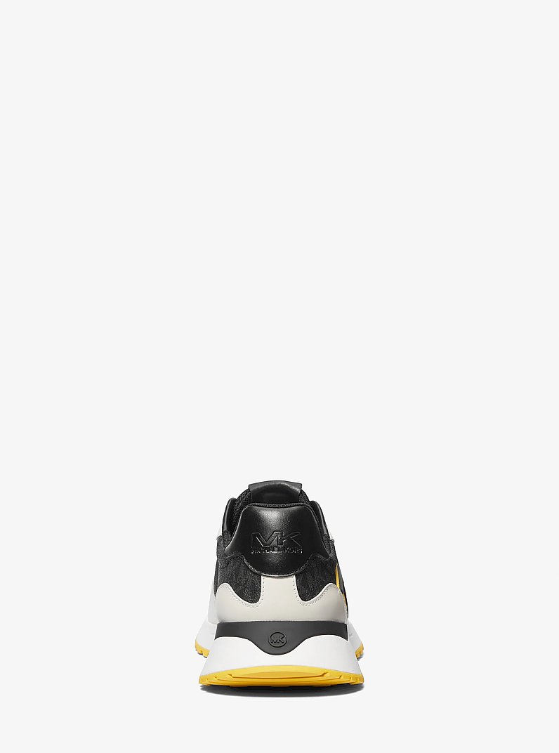 Dax Logo and Leather Trainer
