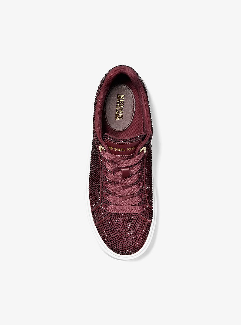 Romey Embellished Platform Sneaker in OXBLOOD | Michael Kors
