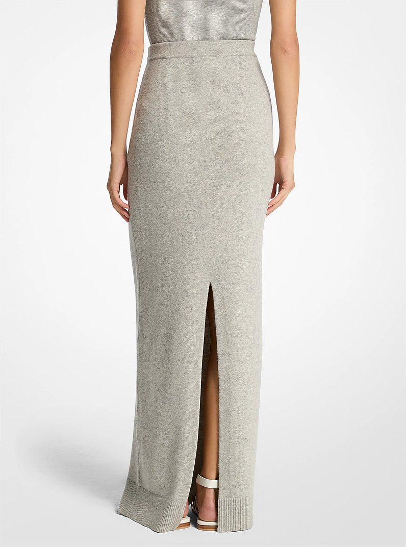 Maxirock aus Kaschmirmischung in PERLGRAU | Michael Kors