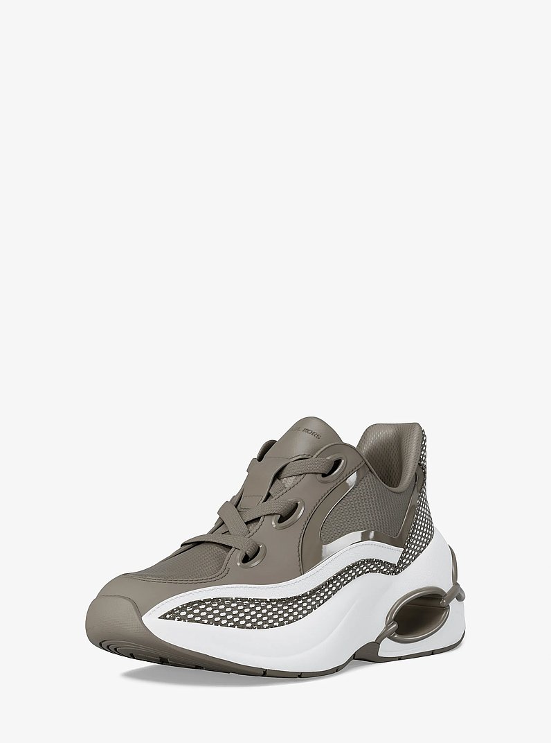 Toni Mixed-Media Sneaker in BIRCH | Michael Kors