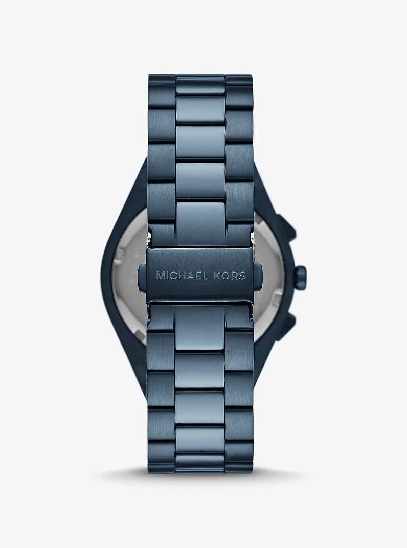 Oversized Lennox Blue-Tone Watch in NAVY | Michael Kors