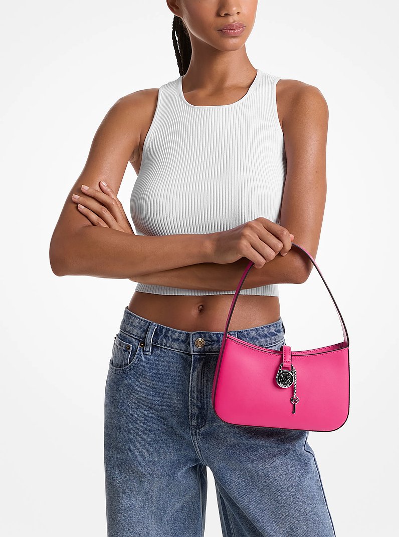Bolso pochette Lyra peque&ntilde;o de piel in PITAYA | Michael Kors