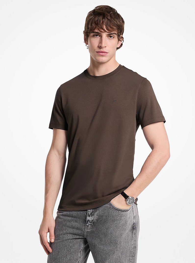 T-shirt en coton in CHOCOLAT | Michael Kors