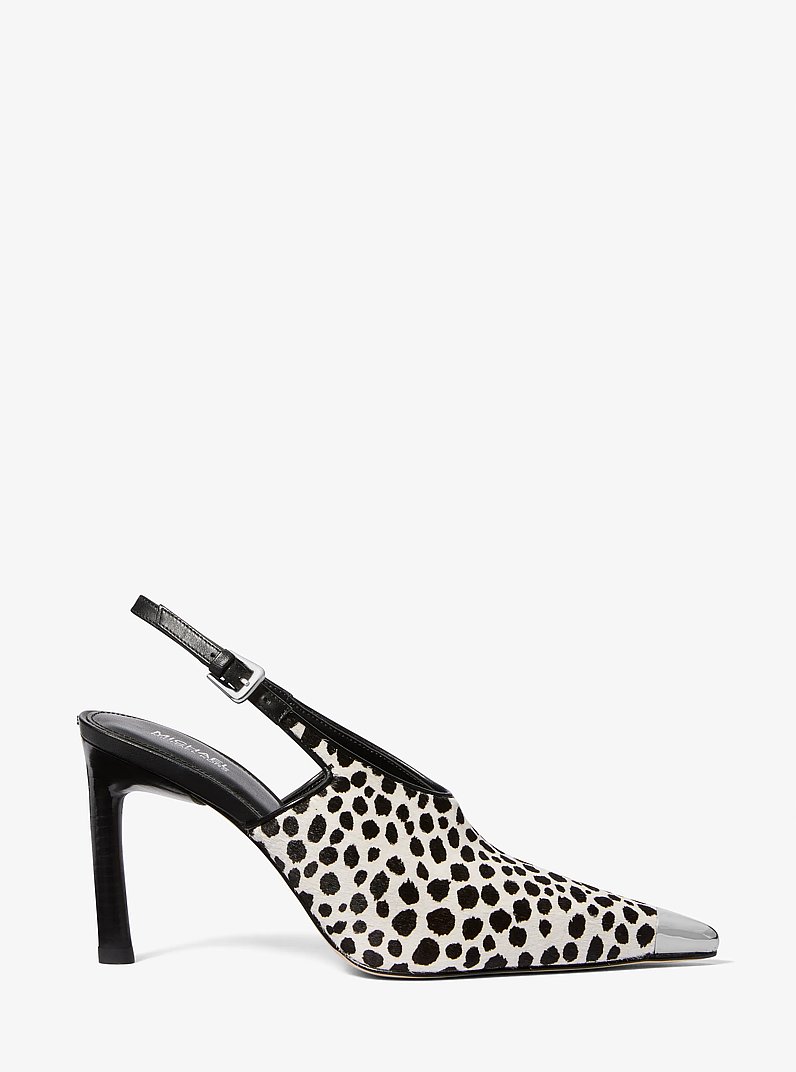 Slingpumps Kasia aus Kalbshaar mit Gepardenmuster in SCHWARZ COMBO | Michael Kors