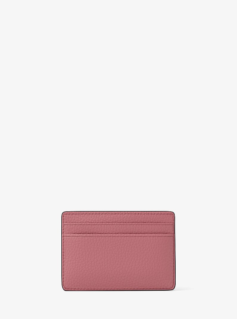 Pebbled Leather Card Case in ROSEWOOD | Michael Kors