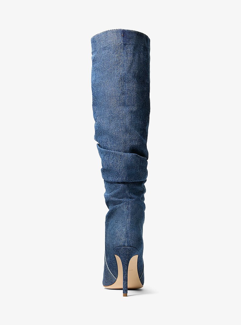 Dawn Washed Denim Boot in LT VTBLU WSH | Michael Kors