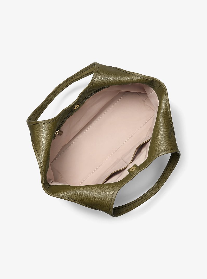 Bolso tote Henry grande de piel y gamuza in LODEN | Michael Kors