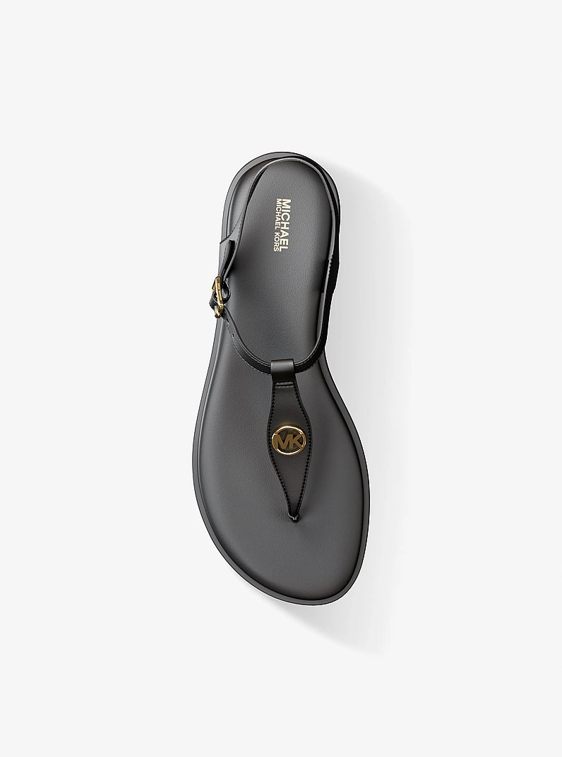 Mallory T-Strap Sandal in BLACK | Michael Kors