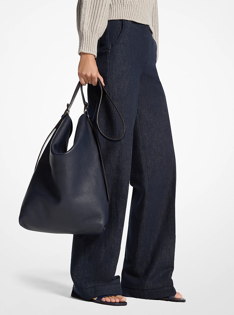 Kiera Leather Hobo Bag in MARITIME | Michael Kors
