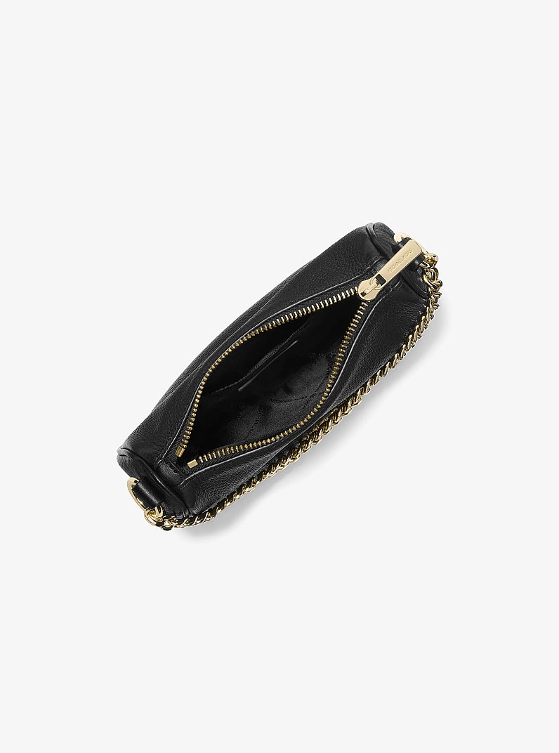 Bandolera Carmela peque&ntilde;a transformable de piel granulada in NEGRO | Michael Kors