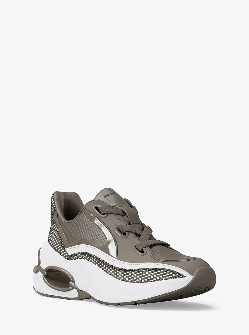 Toni Mixed-Media Sneaker in BIRCH | Michael Kors
