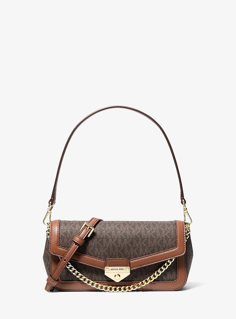 Petit sac &agrave; bandouli&egrave;re convertible Soho &agrave; logo Signature in BRUN | Michael Kors