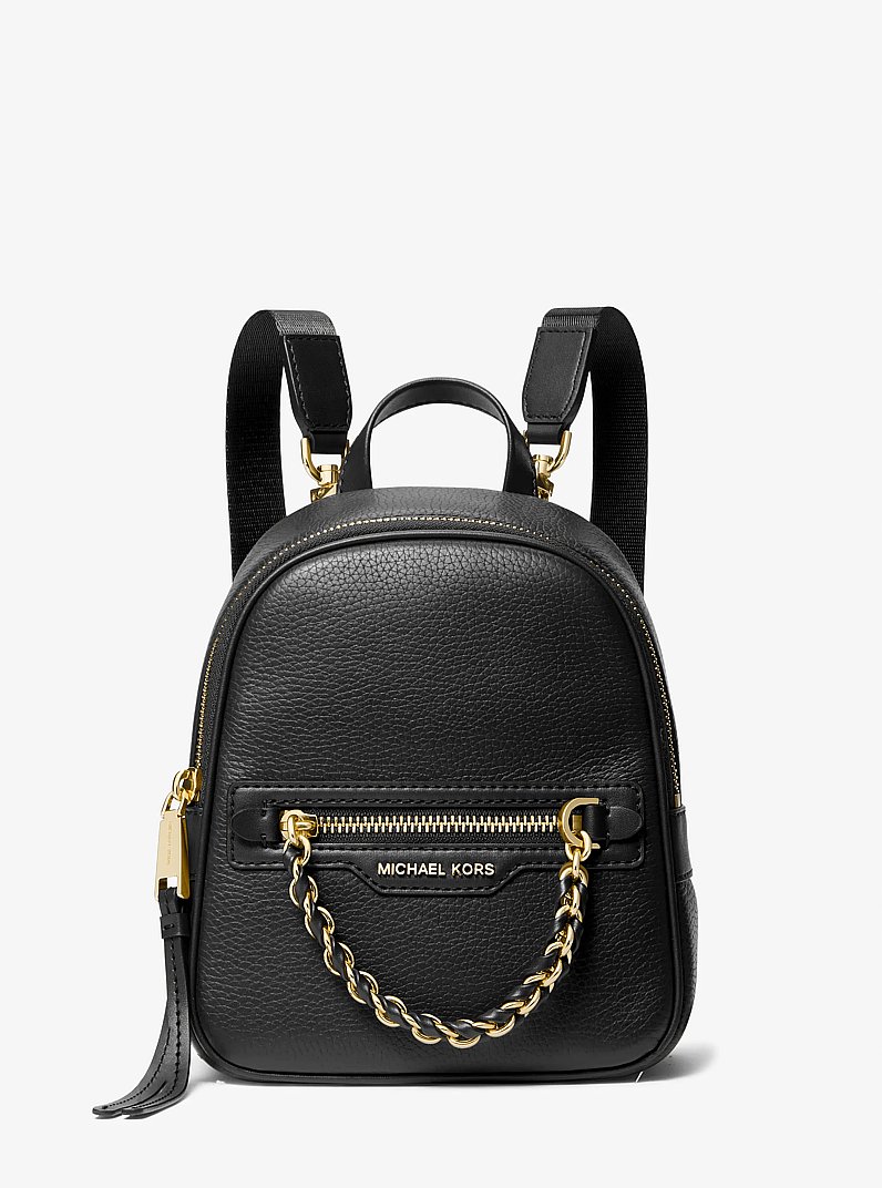 Elliot Extra-Small Pebbled Leather Backpack in BLACK - Sale