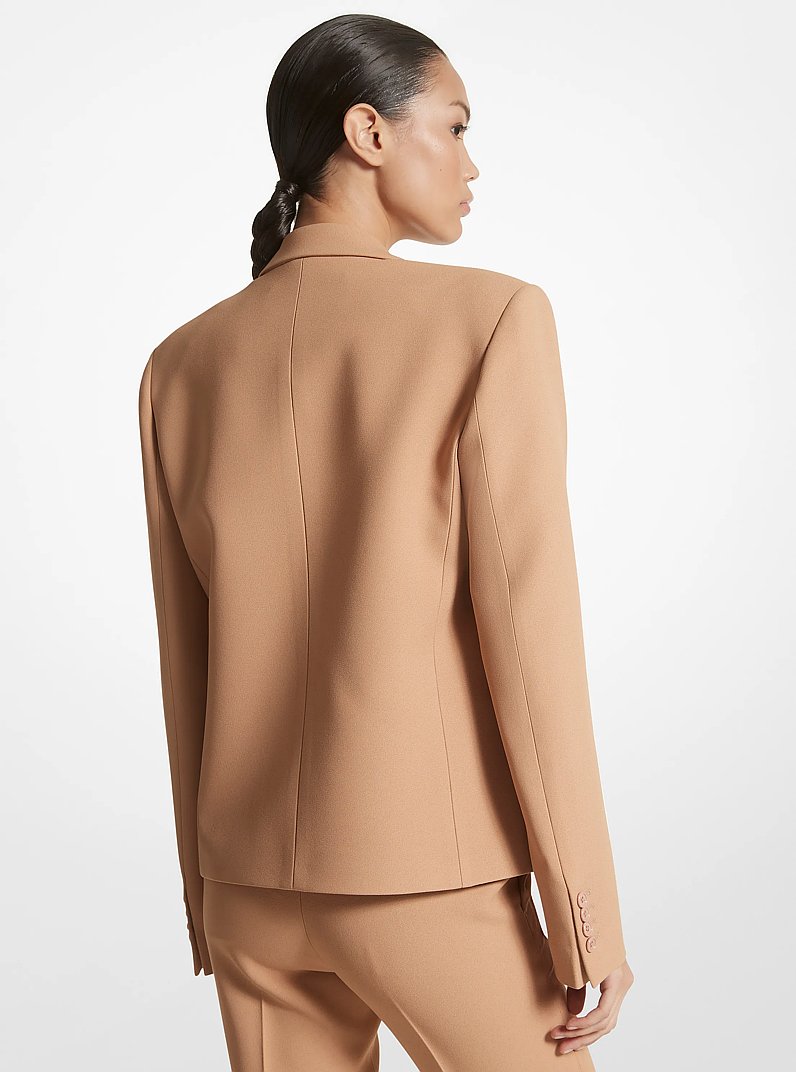 Double Crepe Sabl&eacute; Cropped Jacket in SUNTAN | Michael Kors