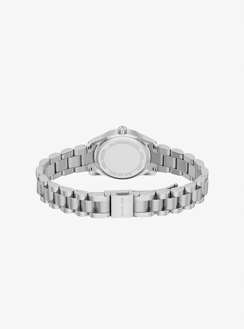 Reloj Lexington peque&ntilde;o en tono plateado con incrustaciones in PLATEADO | Michael Kors