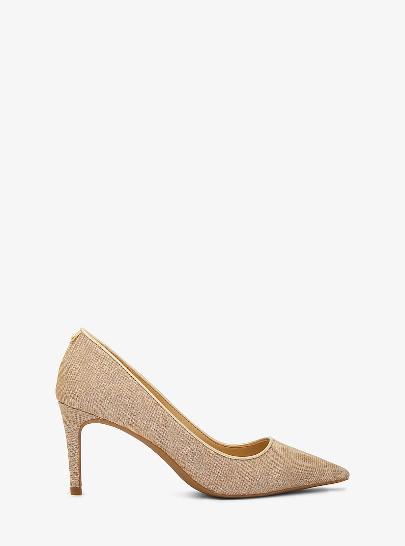 Alina Flex Glitter Chain Mesh Pump in CAMEL COMBO | Michael Kors