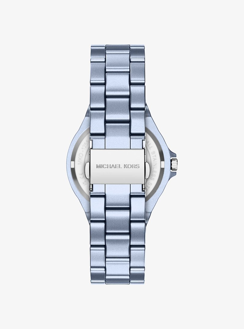 Montre miniature Lennox de ton bleu &agrave; pav&eacute; in ARGENT | Michael Kors