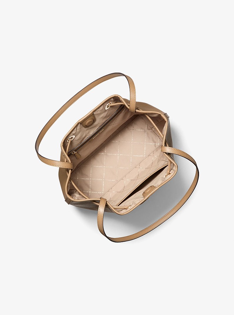 Avery Medium Bucket Messenger Bag in HUSK | Michael Kors