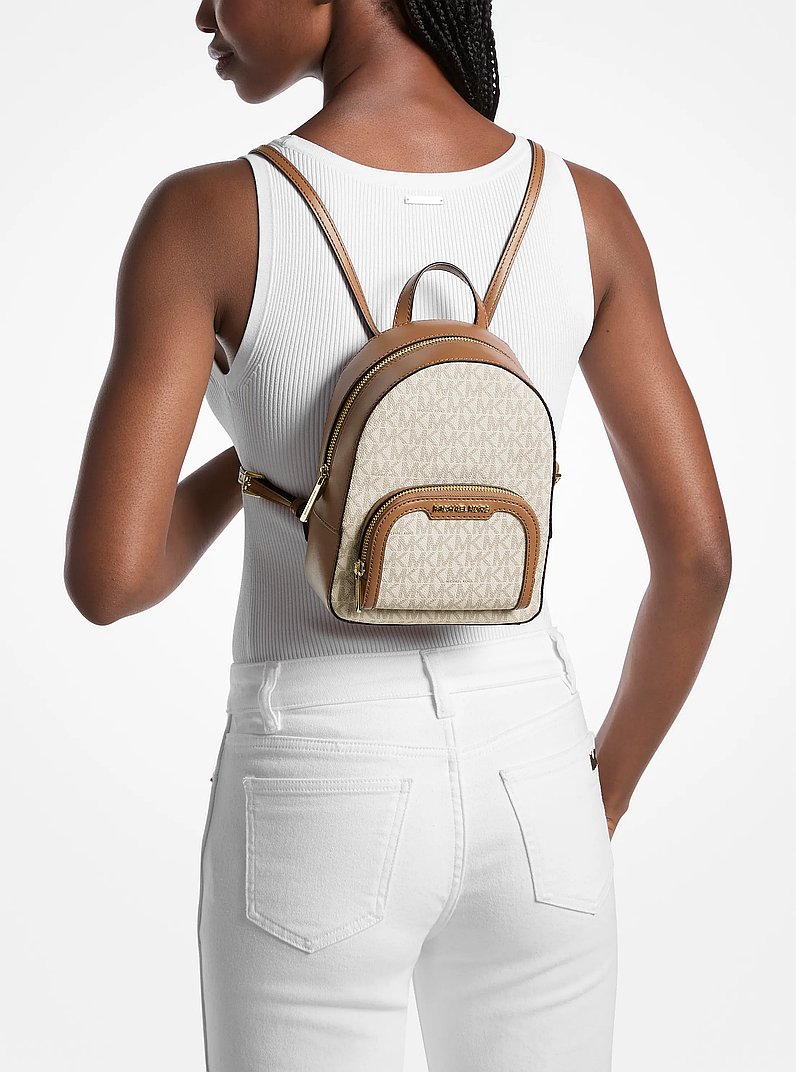 Jaycee Extra-Small Signature Logo Backpack in VANILLA  display picture 2