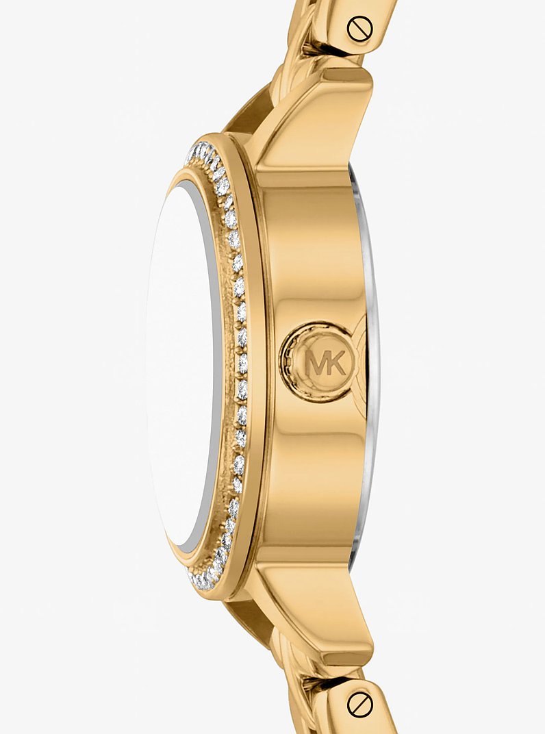 Reloj Melissa micro en tono dorado con pav&eacute; in DORADO | Michael Kors