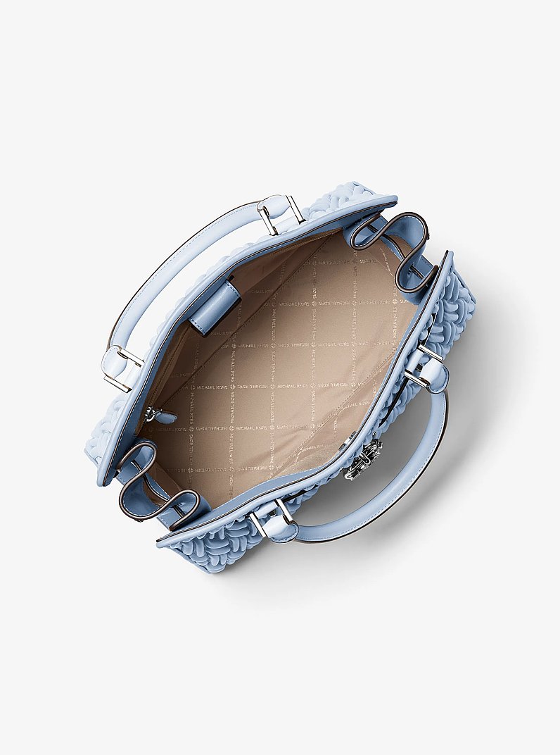 Hamilton Medium Matelass&eacute; Satchel in PALE OCEAN | Michael Kors