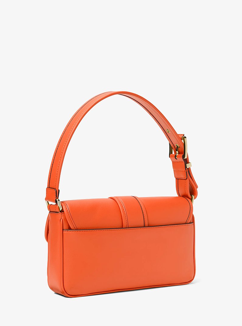 Colby Medium Leather Shoulder Bag in OPTIC ORANGE | Michael Kors