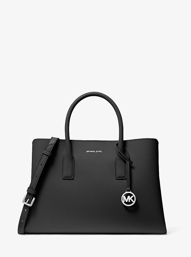 Ruthie Large Saffiano Leather Satchel in BLACK | Michael Kors