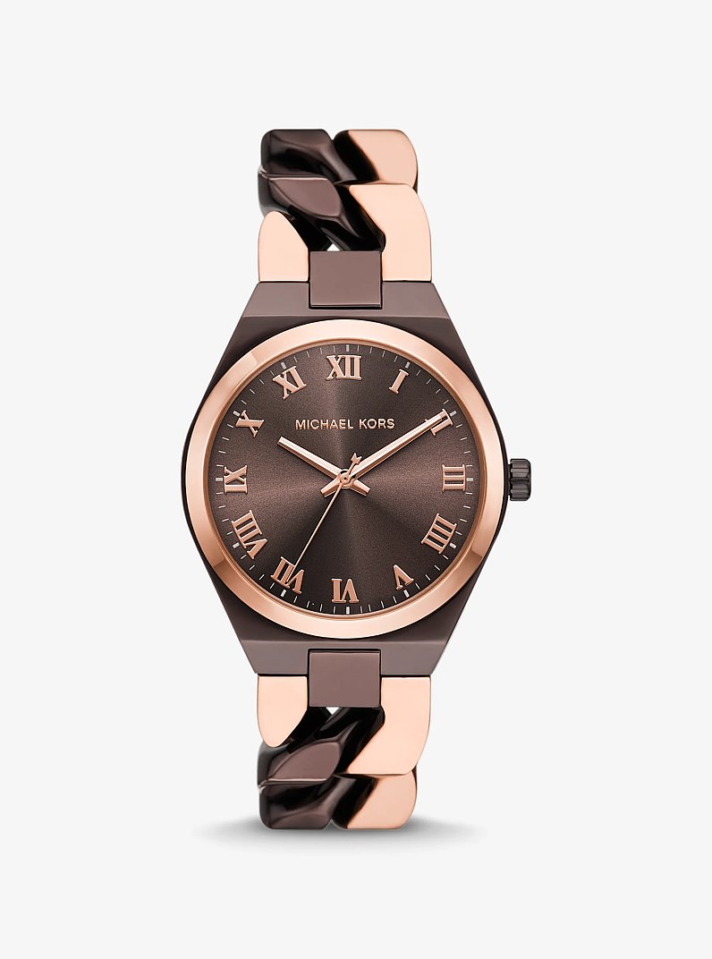 Orologio Lennox bicolore in CIOCCOLATO | Michael Kors