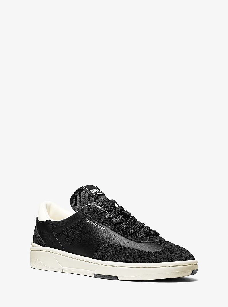 Wilton Leather and Suede Sneaker in BLACK | Michael Kors