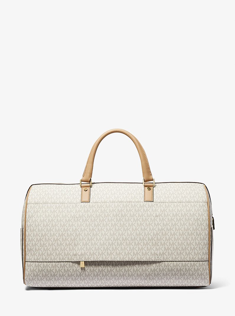Sac de week-end Bedford Travel extra-large &agrave; rayures et logo in VANILLE COMBO | Michael Kors