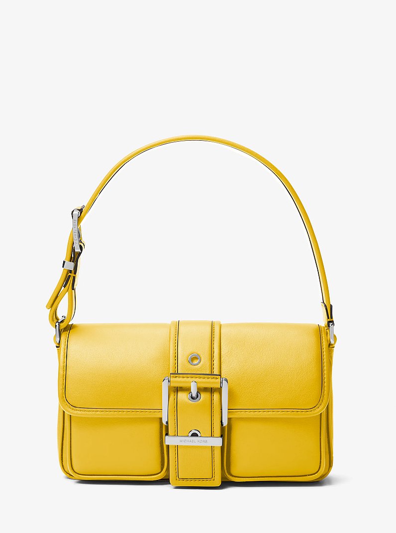 Colby Medium Leather Shoulder Bag in BRIGHT DANDELION | Michael Kors