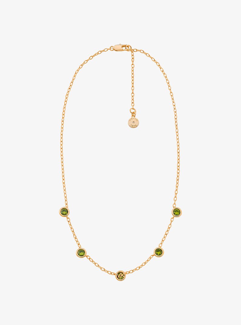 Collar con bisel de circonia c&uacute;bica in DORADO | Michael Kors