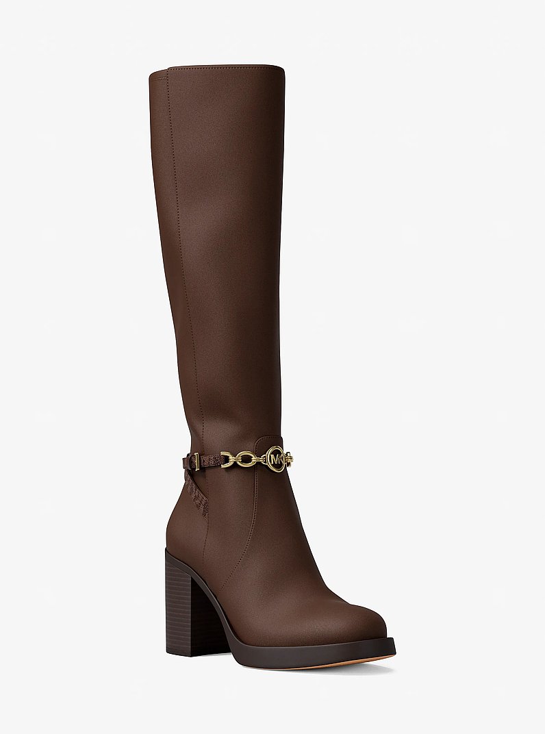 Kacey Polyester Microsuede Boot in NUTMEG | Michael Kors