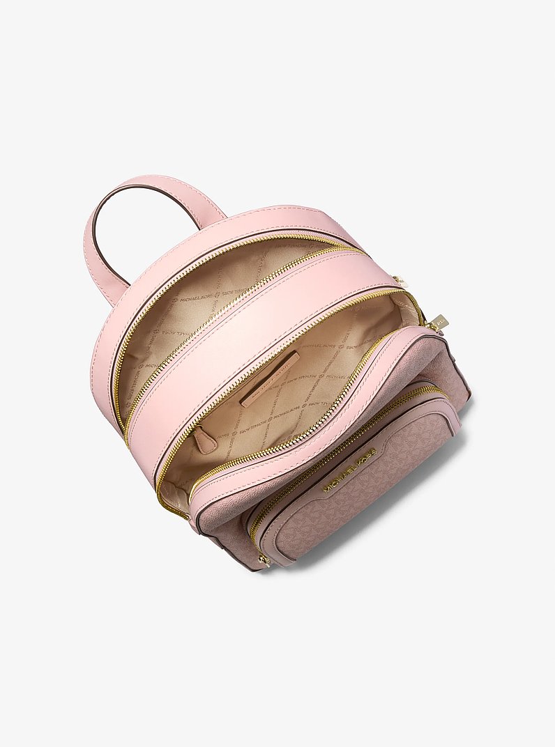 Jaycee Medium Signature Logo Backpack in POWDER BLUSH | Michael Kors