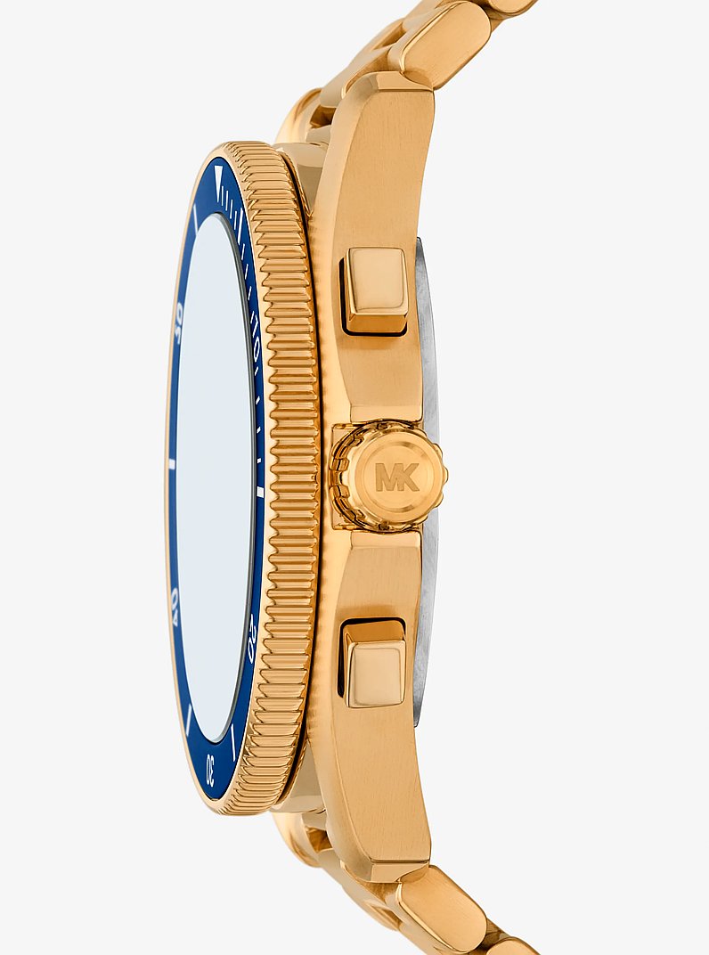 Oversized Maritime Gold-Tone Watch in GOLD | Michael Kors
