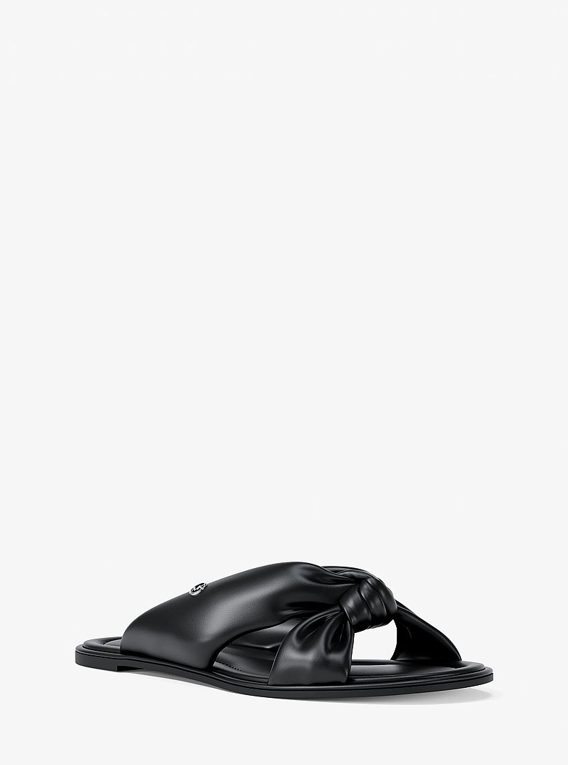 Elena Slide Sandal in BLACK | Michael Kors
