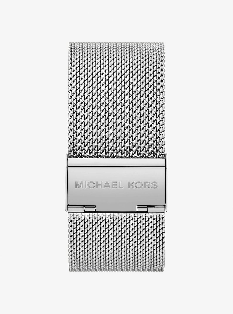 Georgie Petite Silver-Tone Mesh Watch in SILVER | Michael Kors
