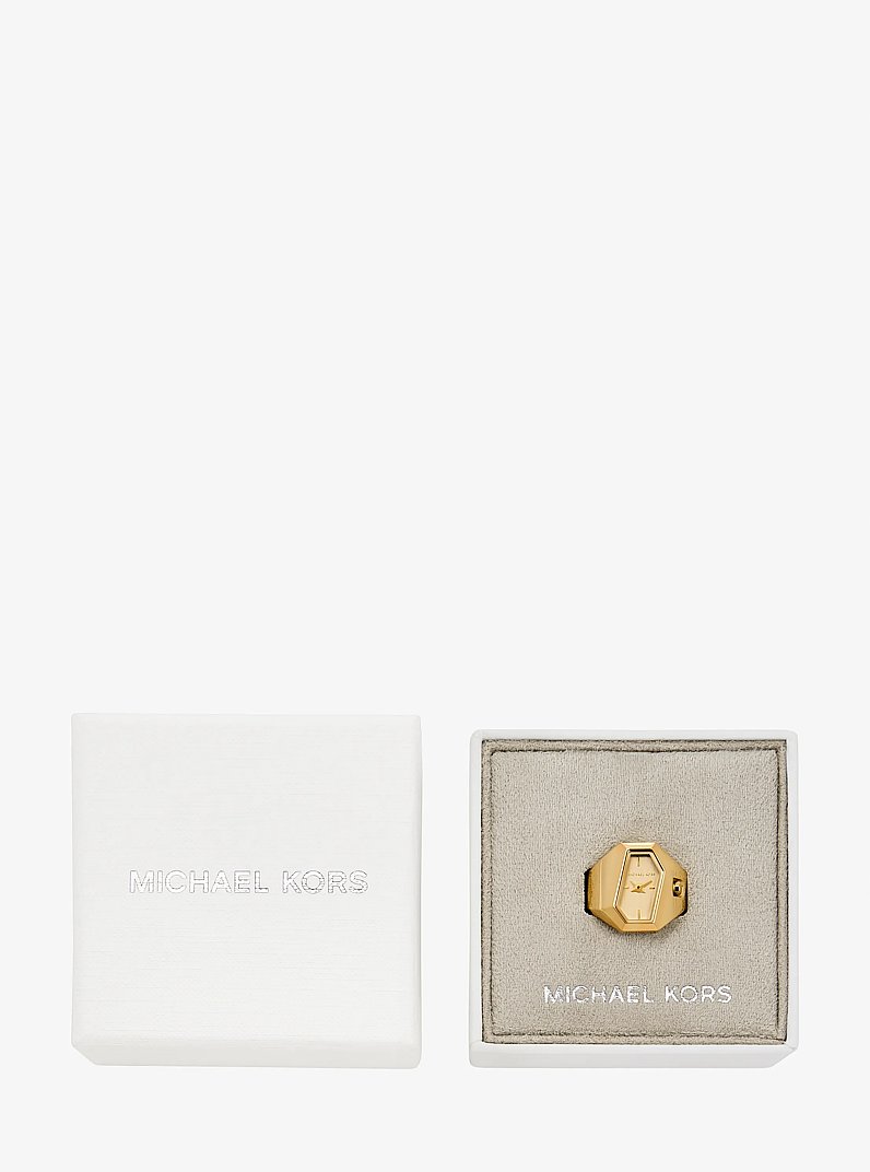 Suri Gold-Tone Ring Watch in GOLD | Michael Kors