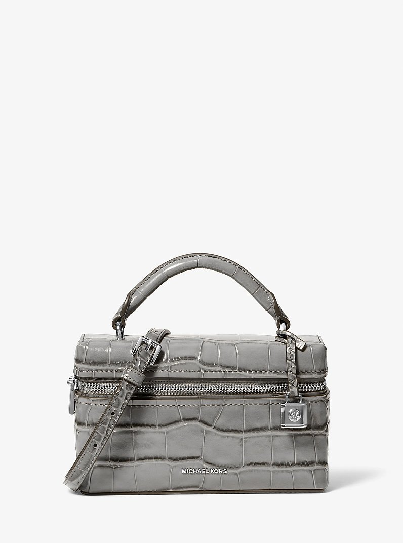 Jana Extra-Small Crocodile Embossed Leather Crossbody Bag in