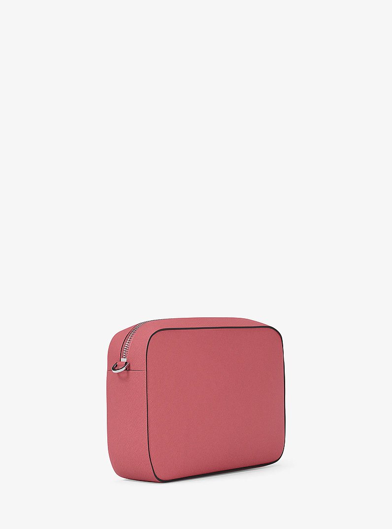 Jet Set Large Saffiano Leather Crossbody Bag in HIBISCUS - Sale