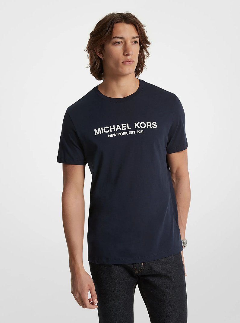 Logo Cotton T-shirt in MIDNIGHT | Michael Kors