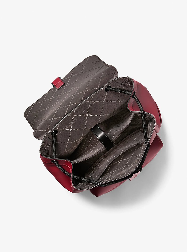 Kole Flap Pocket Backpack in MAROON | Michael Kors
