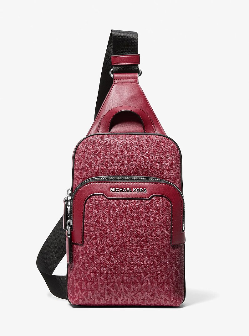 Sac &agrave; une bretelle Hudson &agrave; logo Signature in ROUGE PROFOND | Michael Kors