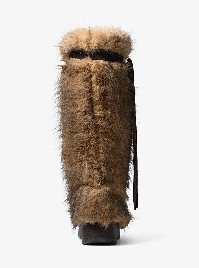 Starling Faux Fur Puffer Boot in DK CAMEL MLT | Michael Kors