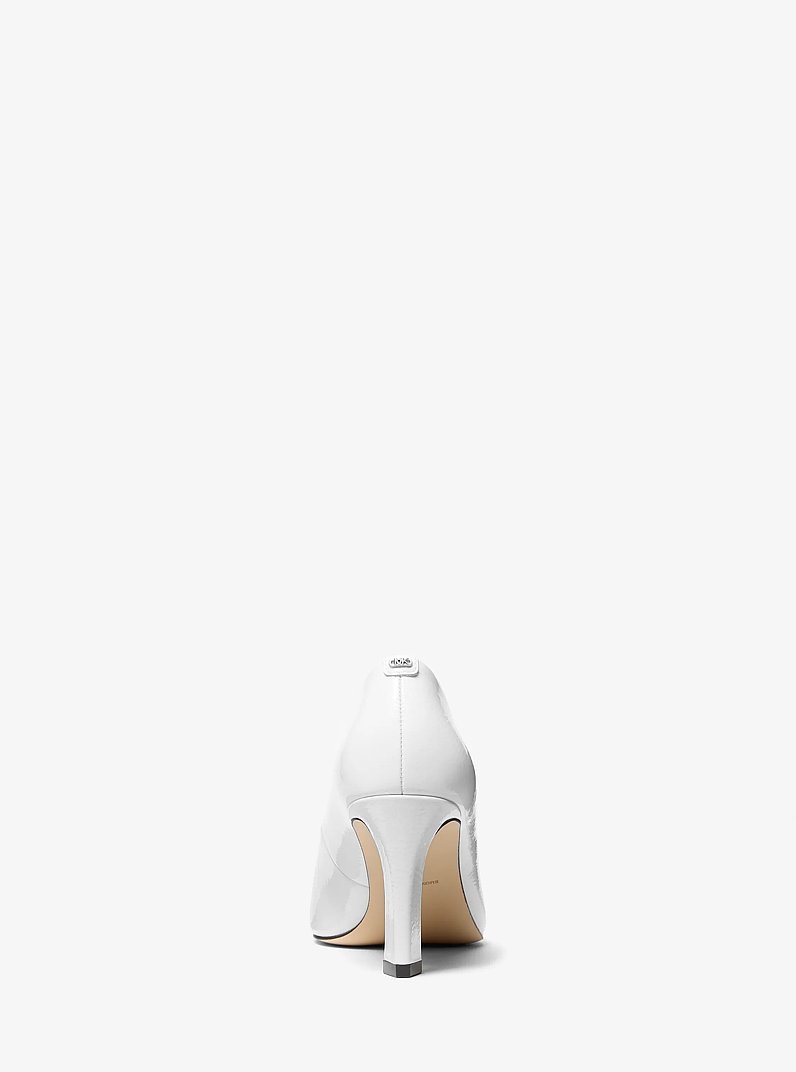 Darrah Crackled Patent Leather Pump in OPTIC WHITE | Michael Kors