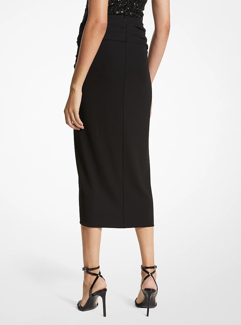 Matte Jersey Sarong Skirt in BLACK | Michael Kors