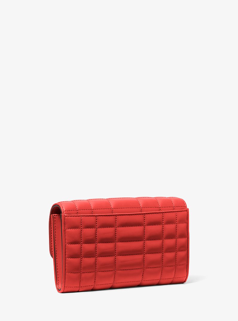 Tribeca Leather Convertible Crossbody Bag in BURNT SIENNA | Michael Kors